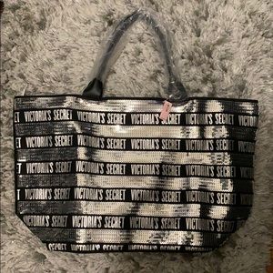Victoria’s Secret Sequin Canvas Large Tote Bag